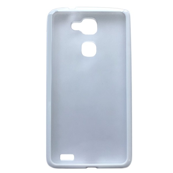 Plastikinis skaidrus dėklas, baltas (Ascend Mate 7)