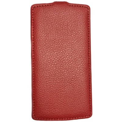 LG Nexus 5 (E980) vertikāli ādas vertikāli atvēramais sarkans futrālis / Vacins.lv