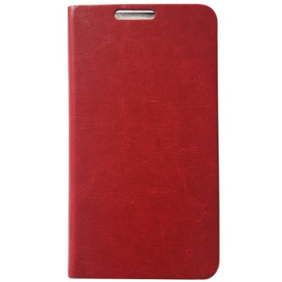 Huawei Ascend Mate 7 atverčiamas raudonas odinis dėklas, knygutė - piniginė / Priedai.lt