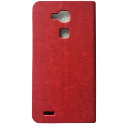 Huawei Ascend Mate 7 atvēramais ādas sarkans maciņš, grāmata (maks) / Vacins.lv