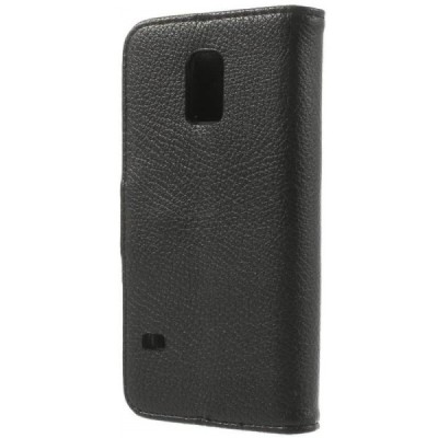 Samsung Galaxy S5 (S5 Neo) lychee atverčiamas raudonas odinis dėklas - piniginė / Priedai.lt