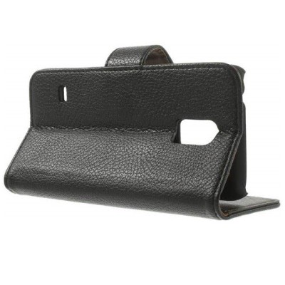 Samsung Galaxy S5 (S5 Neo) lychee atverčiamas raudonas odinis dėklas - piniginė / Priedai.lt