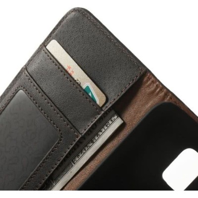 Samsung Galaxy S5 (S5 Neo) lychee atverčiamas raudonas odinis dėklas - piniginė / Priedai.lt