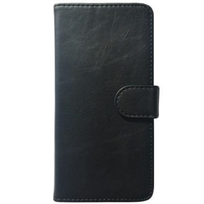 Asus Zenfone 4 Selfie Pro (ZD552KL) atverčiamas juodas odinis retro dėklas - piniginė / Priedai.lt