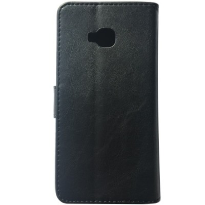 Asus Zenfone 4 Selfie Pro (ZD552KL) atvēramais ādas melns retro maciņš (maks) / Vacins.lv