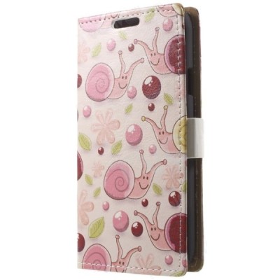 „Snails“ serijos Samsung Galaxy S5 mini (G800) spalvotas odinis atverčiamas dėklas / Priedai.lt