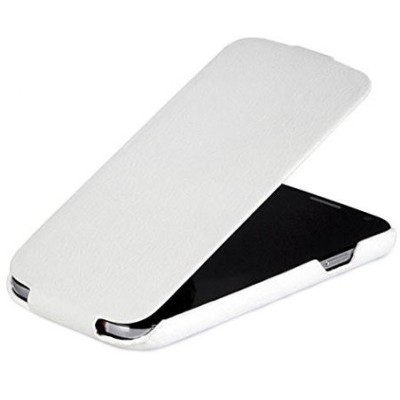 Vertikaliai atverčiamas odinis baltas Samsung Galaxy S3 i9300 dėklas (dėkliukas) / Priedai.lt