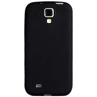 Juodas su kieto silikono rėmu plastikinis Samsung Galaxy S4 (i9500) dėklas / Priedai.lt