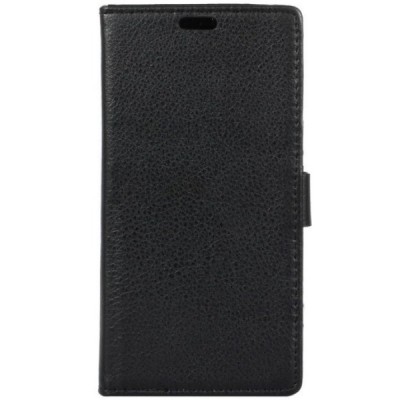 Asus Zenfone 3 Max (ZC520TL) atvēramais melns ādas „Crazy Horse“ futrālis - maciņš / Vacins.lv