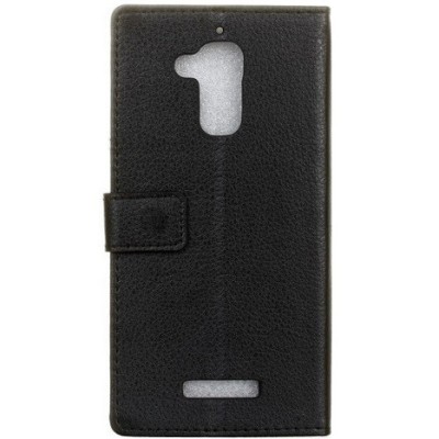 Asus Zenfone 3 Max (ZC520TL) atvēramais melns ādas „Crazy Horse“ futrālis - maciņš / Vacins.lv