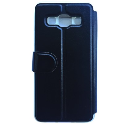 Fashion Samsung Galaxy A3 2015 (A300) juodas atverčiamas dėklas su langeliu / Priedai.lt