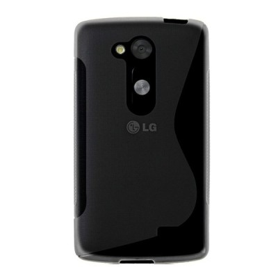 LG L Fino (D290, D295) „S-Line“ juodas kieto silikono TPU dėklas - nugarėlė / Priedai.lt