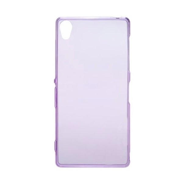 Kieto silikono (TPU) skaidrus dėklas - violetinis (Xperia Z3)