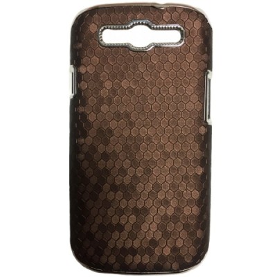 Samsung Galaxy S3 (i9300) elegantiškas korėtas rudas raštuotas dėklas su sidabriniais apvadais / Priedai.lt