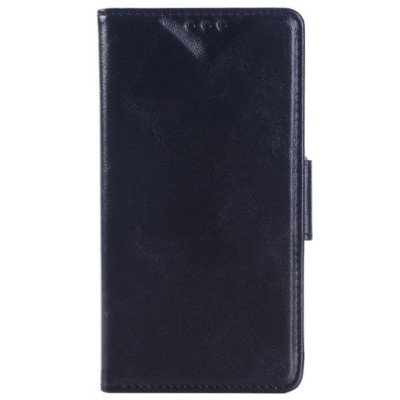 Nokia Lumia 730 (Nokia Lumia 735) „Crazy Horse“ atvēramais ādas melns maciņš (maks) / Vacins.lv