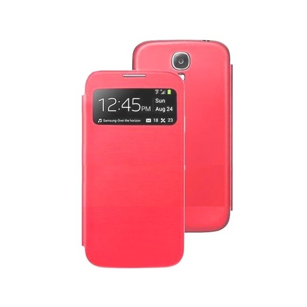 S View Cover atverčiamas dėklas - raudonas (Galaxy S4 mini)