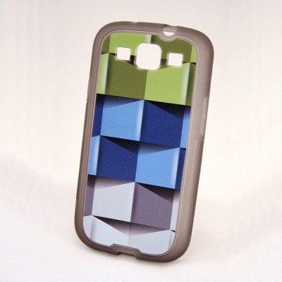 „Bullet“ Samsung Galaxy S3 i9300 kieto silikono TPU dėklas - Cubes (kubai) / Priedai.lt