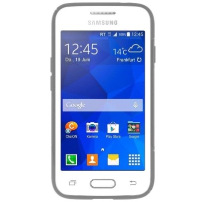 Samsung Galaxy Trend 2 G313 pilkas (permatomas) kieto silikono TPU dėklas - nugarėlė / Priedai.lt