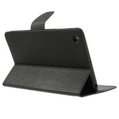 „Mercury“ Fancy Apple iPad Mini 1 / 2 / 3 melns ādas maciņš / Vacins.lv