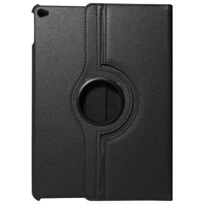 Apple iPad Air 2 atvēramais melns ādas maciņš, grozās 360° grādu apjomā / Vacins.lv