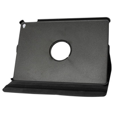 Apple iPad Air 2 atvēramais melns ādas maciņš, grozās 360° grādu apjomā / Vacins.lv