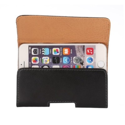 Universalus „Retro“ juodas odinis dėklas prie diržo (L dydis) / Priedai.lt