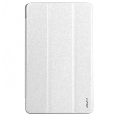 Samsung Galaxy Tab S 8.4 (T705, T700) Usams atvēramais balts ādas futrālis / Vacins.lv