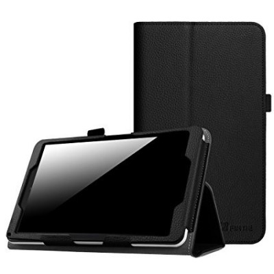 LG G Pad 8.0 (V480) un LG G Pad 8.0 LTE (V490) Litchi atvēramais melns maciņš / Vacins.lv