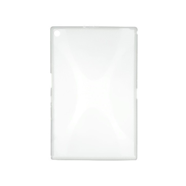 „X-style“ cieta silikona (TPU) apvalks - balts + ekrāna aizsargplēve (Xperia Tablet Z2)