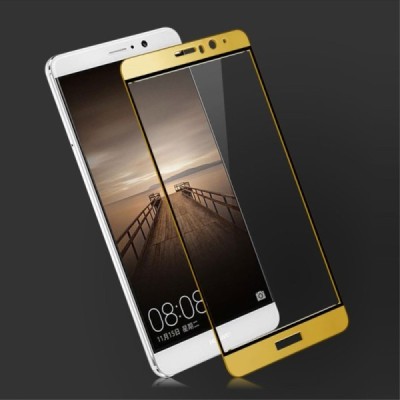 Huawei Mate 9 „3D Rewan“ 9H Tempered Glass sustiprintos apsaugos auksinis pilnai dengiantis apsauginis ekrano stiklas 0,26 mm / 