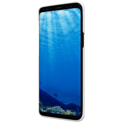 Samsung Galaxy S9 (G960) Nillkin Frosted Shield balts plastmasas apvalks + ekrāna aizsargplēve / Vacins.lv