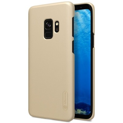 Samsung Galaxy S9 (G960) Nillkin Frosted Shield zelta plastmasas apvalks + ekrāna aizsargplēve / Vacins.lv