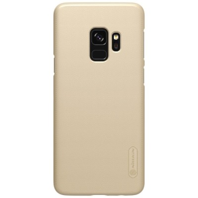Samsung Galaxy S9 (G960) Nillkin Frosted Shield auksinis plastikinis dėklas + apsauginė ekrano plėvelė / Priedai.lt