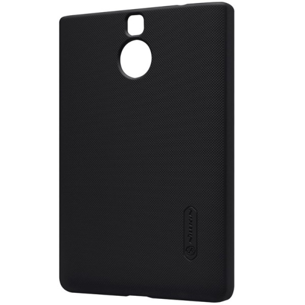 „Nillkin“ Frosted Shield apvalks - melns + ekrāna aizsargplēve (Passport)