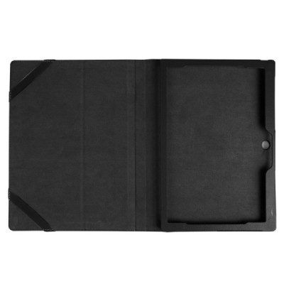 Lenovo IdeaTab MIIX 320 10.1 Litchi atvēramais melns maciņš / Vacins.lv