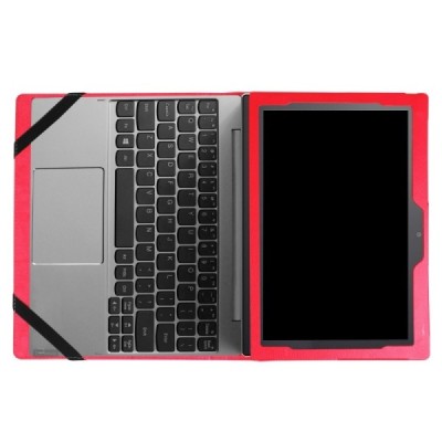 Lenovo IdeaTab MIIX 320 10.1 Litchi atvēramais sarkans maciņš / Vacins.lv