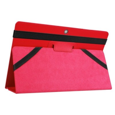 Lenovo IdeaTab MIIX 320 10.1 Litchi atvēramais sarkans maciņš / Vacins.lv