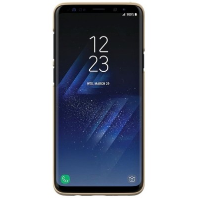 Samsung Galaxy S9+ (G965) Nillkin Frosted Shield zelta plastmasas apvalks + ekrāna aizsargplēve / Vacins.lv