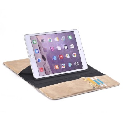 Universali šviesiai smėlio spalvos odinė kompiuterinės planšetės įmautė, vokas, 9.7 colių planšetėms / Priedai.lt