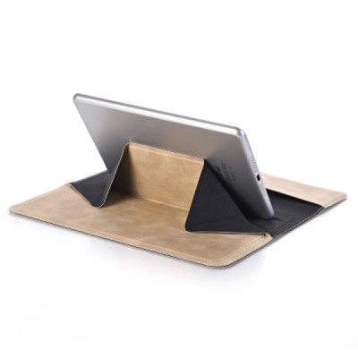 Universali šviesiai smėlio spalvos odinė kompiuterinės planšetės įmautė, vokas, 9.7 colių planšetėms / Priedai.lt