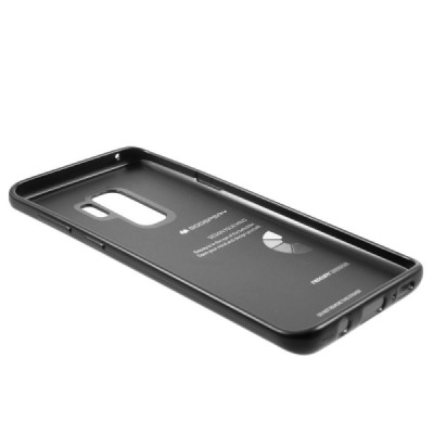Samsung Galaxy S9+ (G965) Mercury juodas kieto silikono tpu dėklas - nugarėlė / Priedai.lt