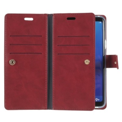 „Mercury“ Bravo Diary Samsung Galaxy S9+ (G965) bordo ādas maciņš / Vacins.lv