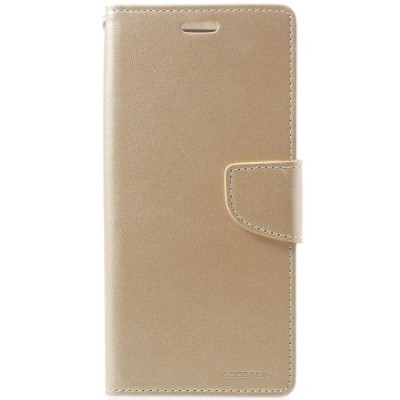 „Mercury“ Bravo Diary Samsung Galaxy S9+ (G965) zelta ādas maciņš / Vacins.lv