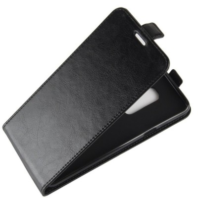 Samsung Galaxy S9+ (G965) klasisks ādas vertikāli atvēramais melns maciņš / Vacins.lv