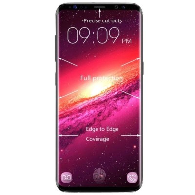 Samsung Galaxy S9 (G960) „Hat-Prince“ 9H Tempered Glass sustiprintos apsaugos juodas pilnai dengiantis apsauginis ekrano stiklas