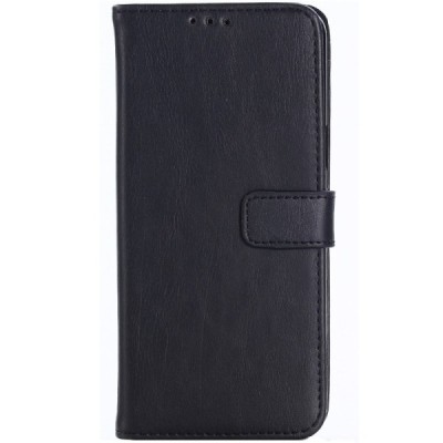 Samsung Galaxy S6 (G960) atvēramais ādas melns retro maciņš (maks) / Vacins.lv