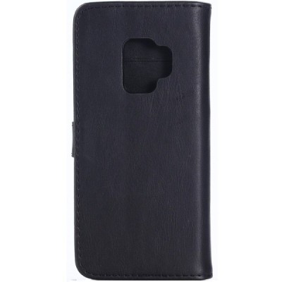 Samsung Galaxy S6 (G960) atvēramais ādas melns retro maciņš (maks) / Vacins.lv