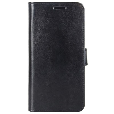 Samsung Galaxy S9+ (G965) atvēramais ādas melns maciņš (maks) / Vacins.lv