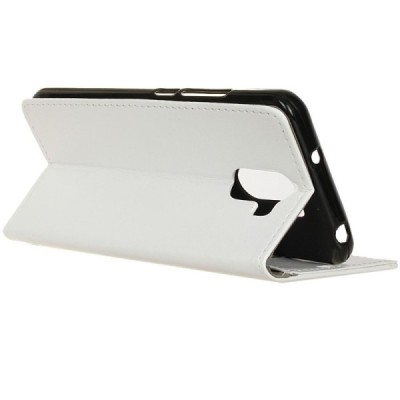 Samsung Galaxy S9+ (G965) atvēramais ādas balts maciņš (maks) / Vacins.lv