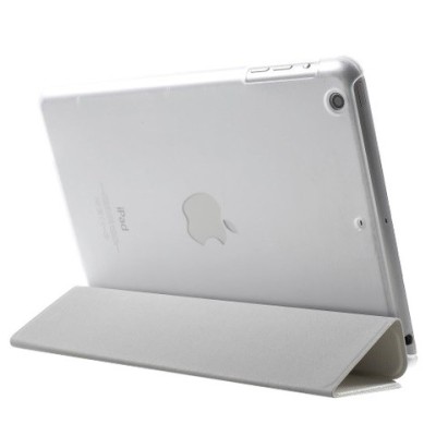 Apple iPad Mini 1 / 2 / 3 atvēramais balts Telsda ādas maciņš / Vacins.lv